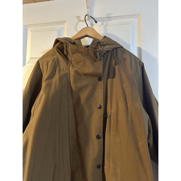Polo Ralph Lauren Oil Cloth Hunting Shooting Rain Field Jacket Brown Size Large - Picture 8 of 13
